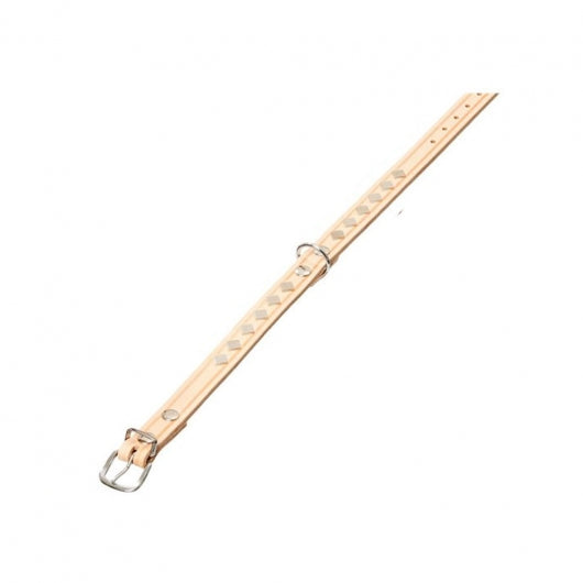 Karlie Rondo Halsband Natur mit Beschlag – 27 cm / 10 mm | Echtleder, Strapazierfähig, Langlebig