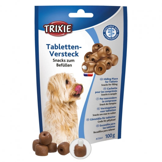 Trixie Snack Tabletten-Versteck für Hunde – 100g | Einfaches Verabreichen von Medikamenten  Versteck für Tabletten – Die perfekte Lösung, um Medikamente für Hunde zu verabreichen