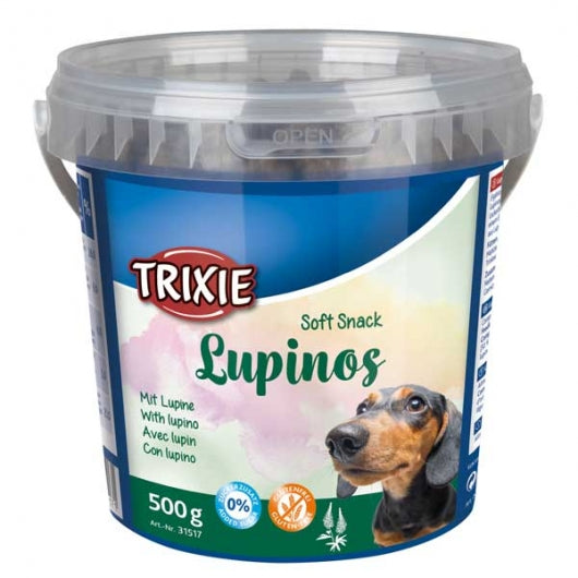 Trixie Soft Snack Lupinos glutenfrei - 500g Glutenfreier Hundesnack mit Geflügel und Lupinenprotein