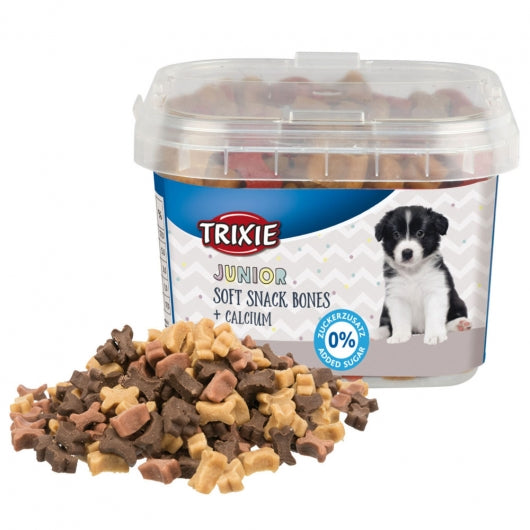 Trixie Junior Soft Snack Bones - 140g | Leckere Hundefutter-Snacks für Welpen und Junghunde