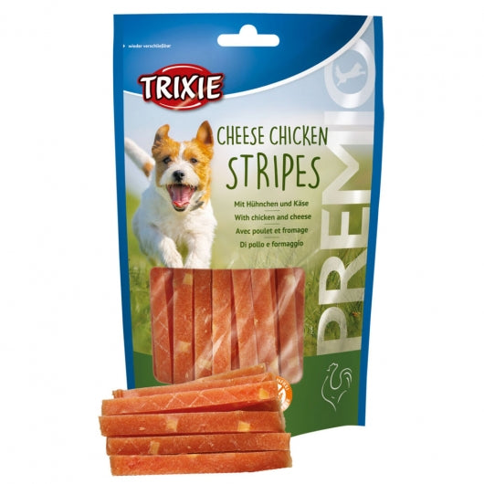 Trixie Premio Cheese Chicken Stripes – Leckerer Hühner-Käse-Snack für Hunde (100g)