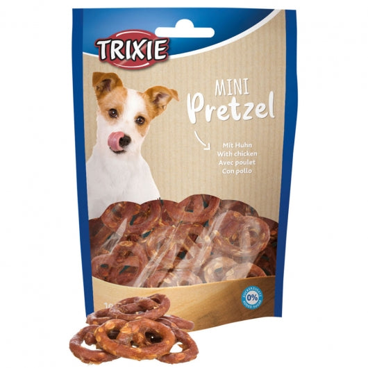 Trixie Mini Pretzels mit Huhn – Leckere, zuckerfreie Hundesnacks (100g)