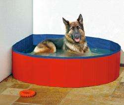 Karlie DOGGY POOL – Der ideale Swimmingpool für Hunde in Rot-Blau