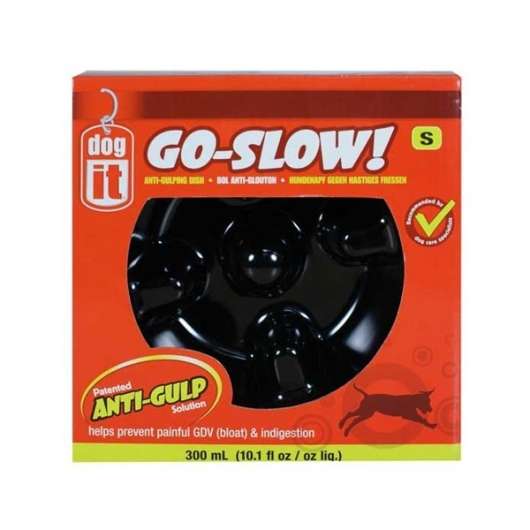 DOGIT Go-Slow Anti-Schling-Napf Schwarz – 600 ml für ein gesundes Fressverhalten